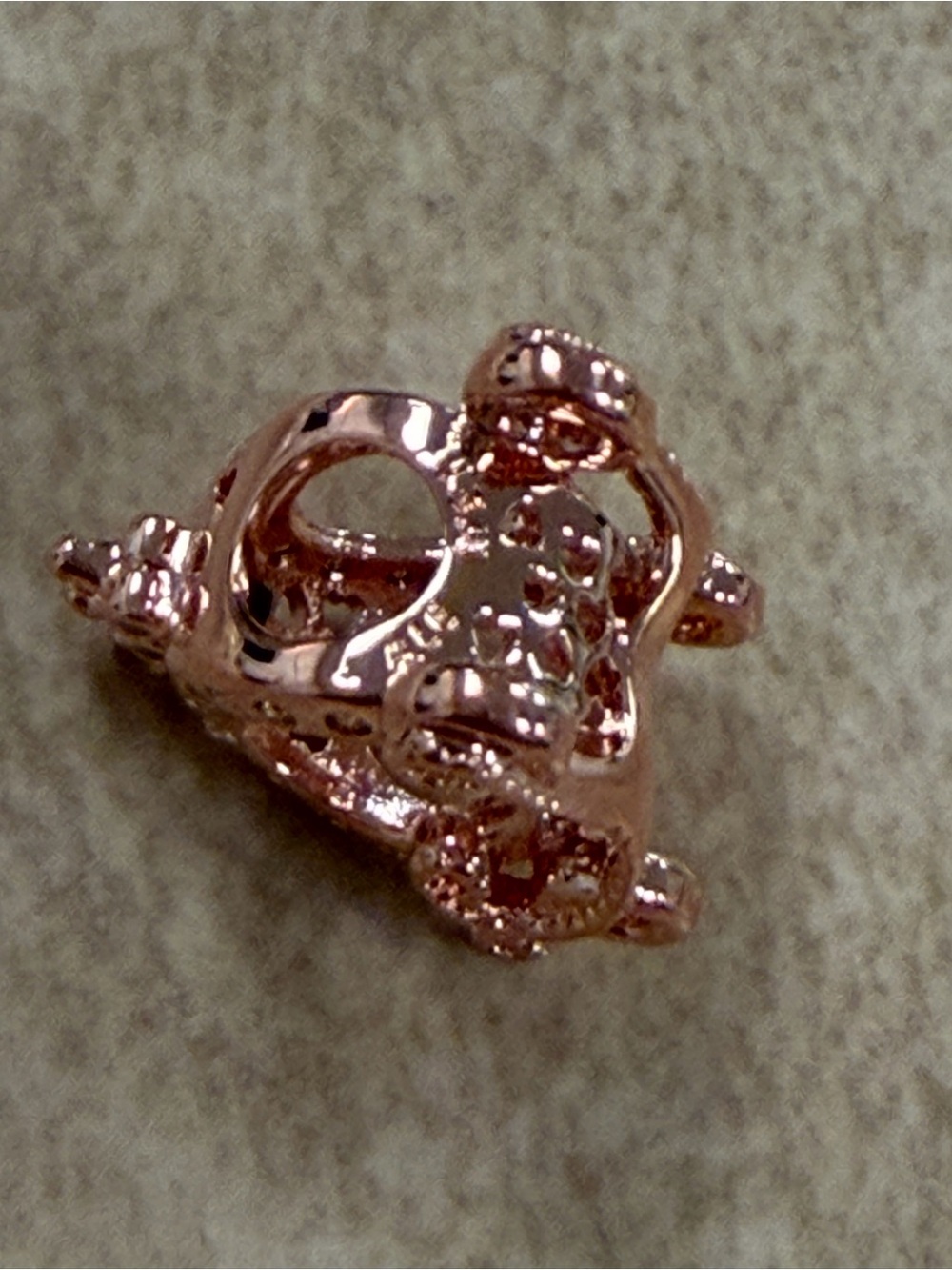 Pandora Rose Gold Carriage Charm with Clear Stones Accent new no box - Picture 4 of 4
